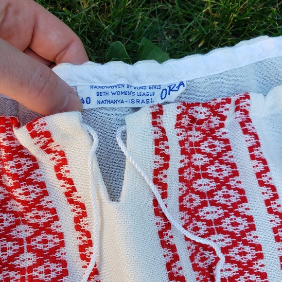 Rare Vtg Hand-Woven by Blind Girls Peasant Blouse - Picture 7 of 7